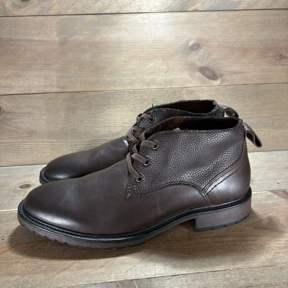 GH Bass Hamlet Mens size 8 shoes Brown Leather comfort Lace Up Chukka boots